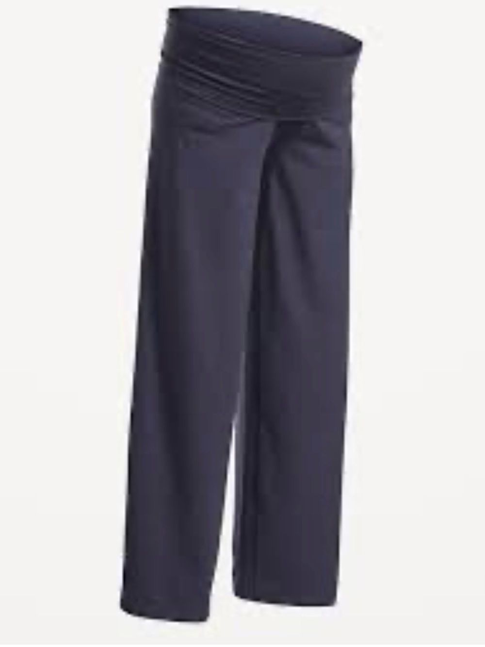 Maternity Old Navy Navy Wide-Leg Rollover Waist Pants